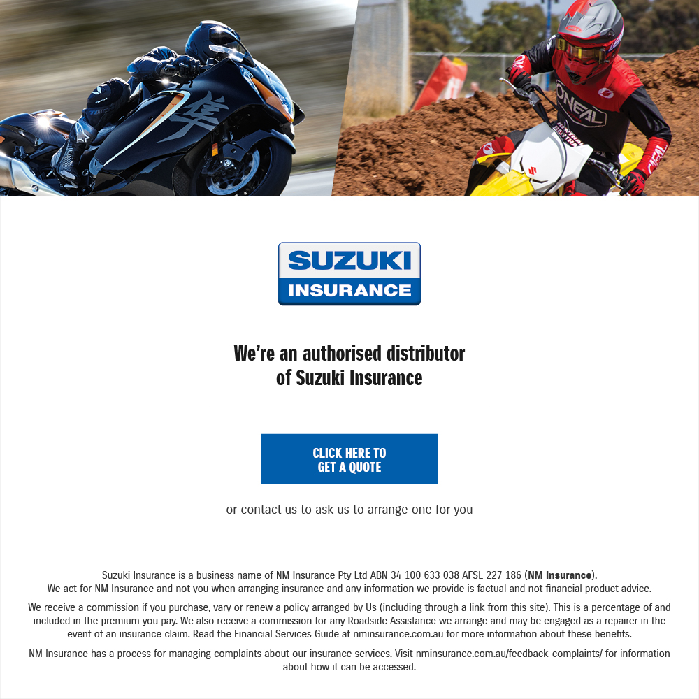 Suzuki Insurance Whitehouse Motorcycles Albury Wodonga